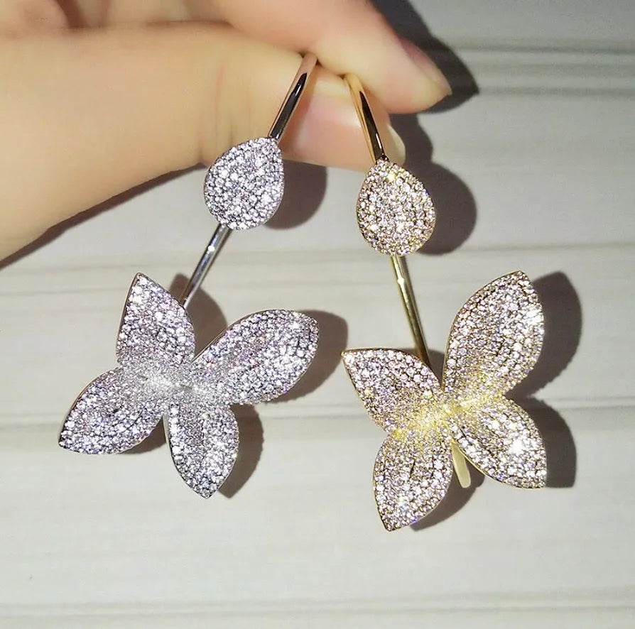 Wedding Jewelry - Cubic Zirconia Bridal Bangle Bracelet - Available in Silver and Yellow Gold