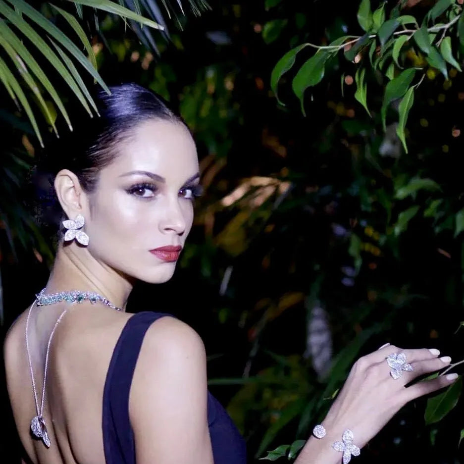 Wedding Jewelry - Cubic Zirconia Bridal Necklace - Available in Silver, Rose Gold and Yellow Gold