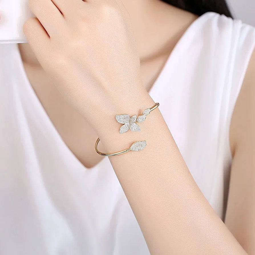 Wedding Jewelry - Cubic Zirconia Bridal Bracelet - Available in Silver, Rose Gold and Yellow Gold 