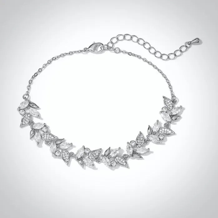 Wedding Jewelry - Cubic Zirconia Bridal Bracelet - Available in Gold and Silver