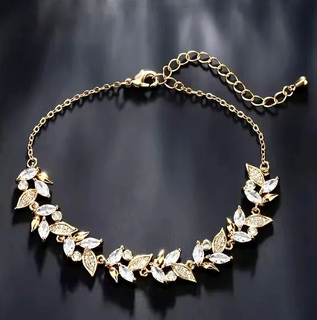 Wedding Jewelry - Cubic Zirconia Bridal Bracelet - Available in Gold and Silver