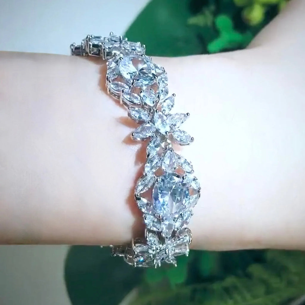 Wedding Jewelry - Cubic Zirconia Bridal Bracelet