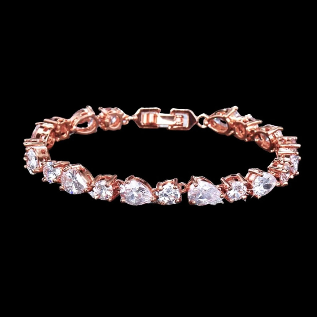 Wedding Jewelry - 3-Piece Cubic Zirconia Bridal Jewelry Set - Available in Silver, Rose Gold and Yellow Gold