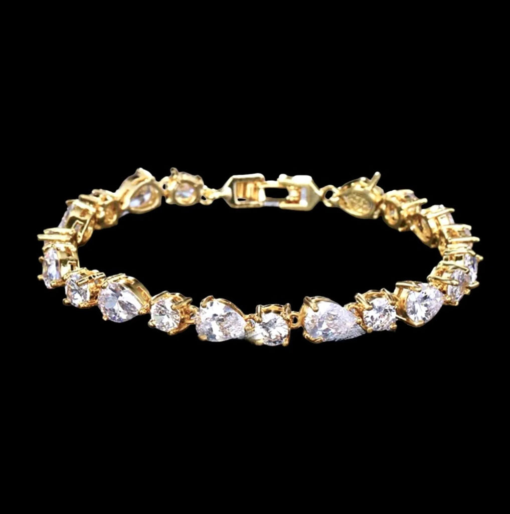 Wedding Jewelry - 3-Piece Cubic Zirconia Bridal Jewelry Set - Available in Silver, Rose Gold and Yellow Gold