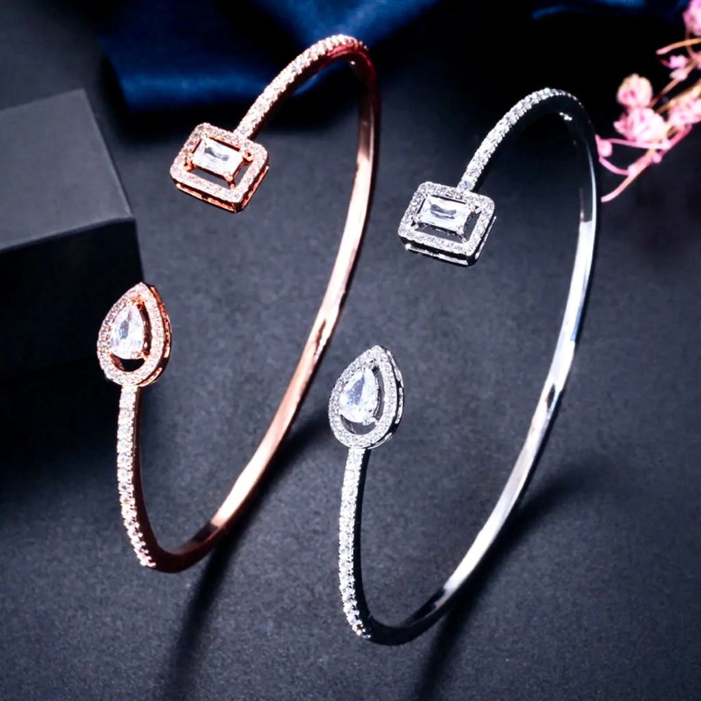 Wedding Jewelry - Cubic Zirconia Bridal Bracelet - Available in Silver, Rose Gold and Yellow Gold 