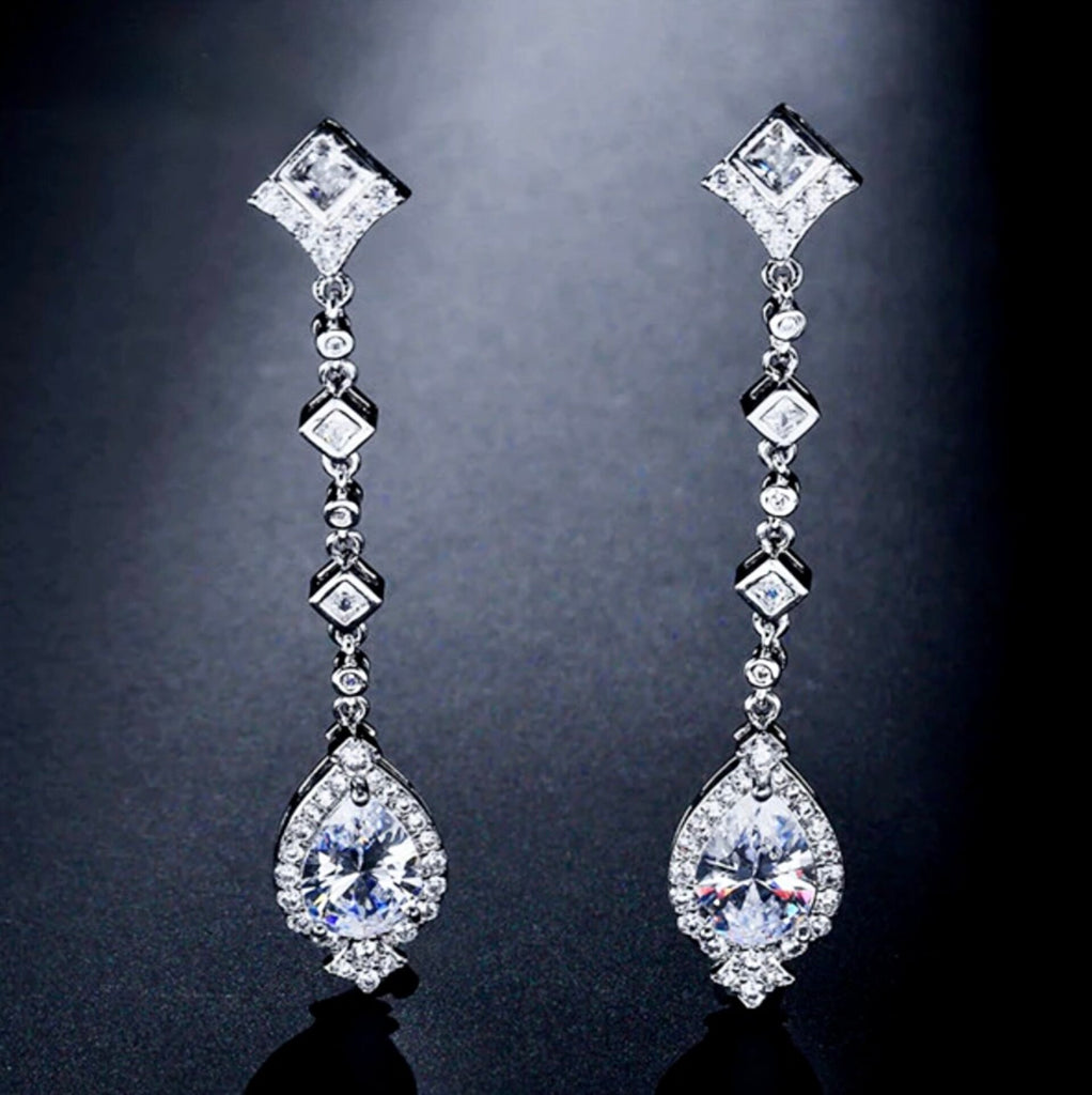 Wedding Jewelry - Cubic Zirconia Bridal Earrings - More Colors