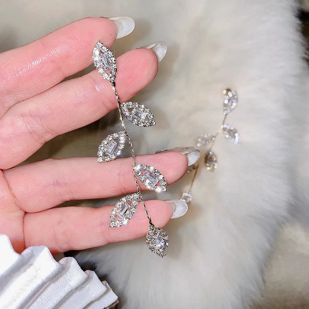 Wedding Jewelry - Cubic Zirconia Bridal Earrings - Available in Gold and Silver