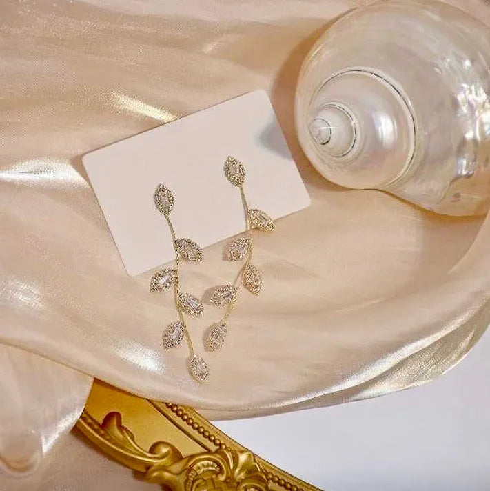 Wedding Jewelry - Cubic Zirconia Bridal Earrings - Available in Gold and Silver