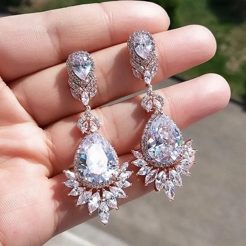 Wedding Jewelry - Cubic Zirconia Bridal Earrings - More Colors