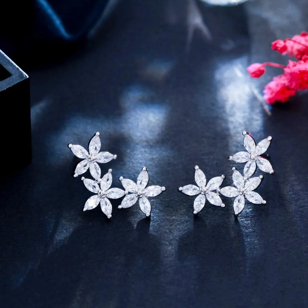 Wedding Jewelry - CZ Bridal Earrings, Bridesmaids Gift