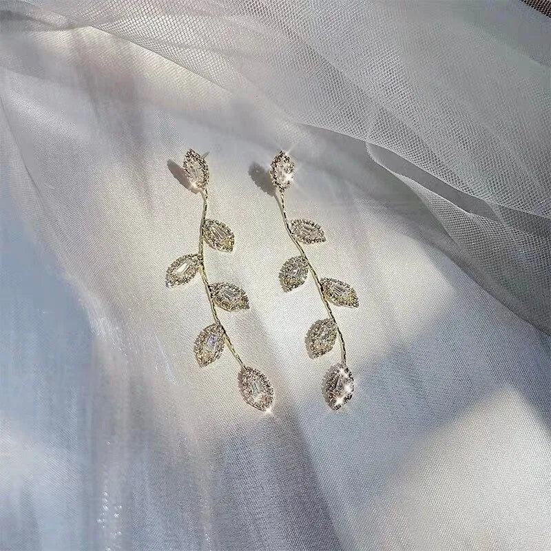 Wedding Jewelry - Cubic Zirconia Bridal Earrings - Available in Gold and Silver