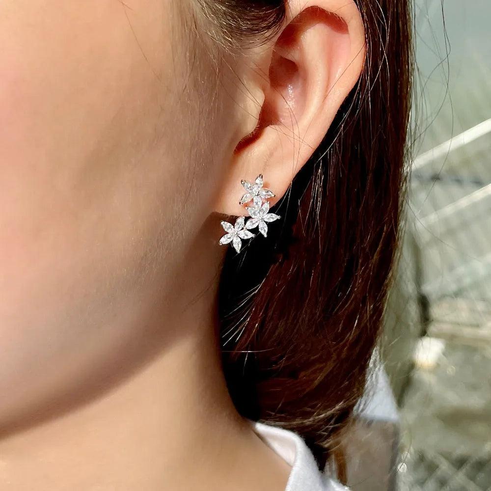 Wedding Jewelry - CZ Bridal Earrings, Bridesmaids Gift