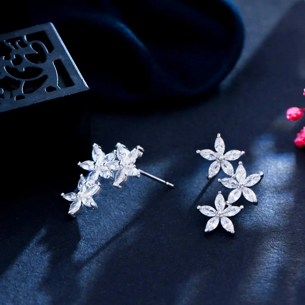 Wedding Jewelry - CZ Bridal Earrings, Bridesmaids Gift