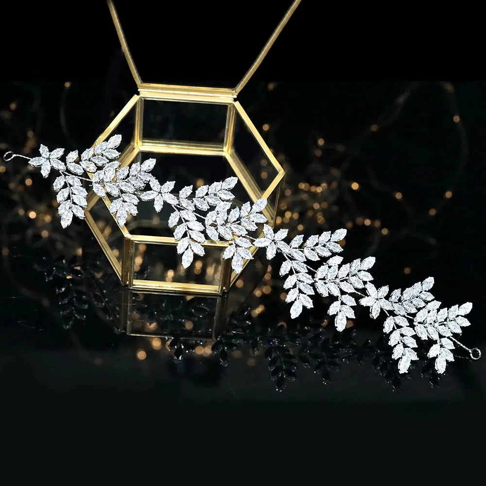 Wedding Hair Accessories - CZ Bridal Tiara Headdress / Headband - Available in Silver, Rose Gold and Yellow Gold