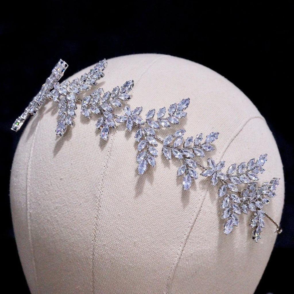 Wedding Hair Accessories - CZ Bridal Tiara Headdress / Headband - Available in Silver, Rose Gold and Yellow Gold