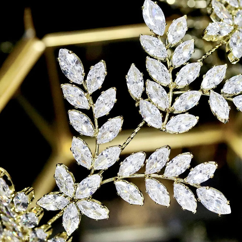 Wedding Hair Accessories - CZ Bridal Tiara Headdress / Headband - Available in Silver, Rose Gold and Yellow Gold