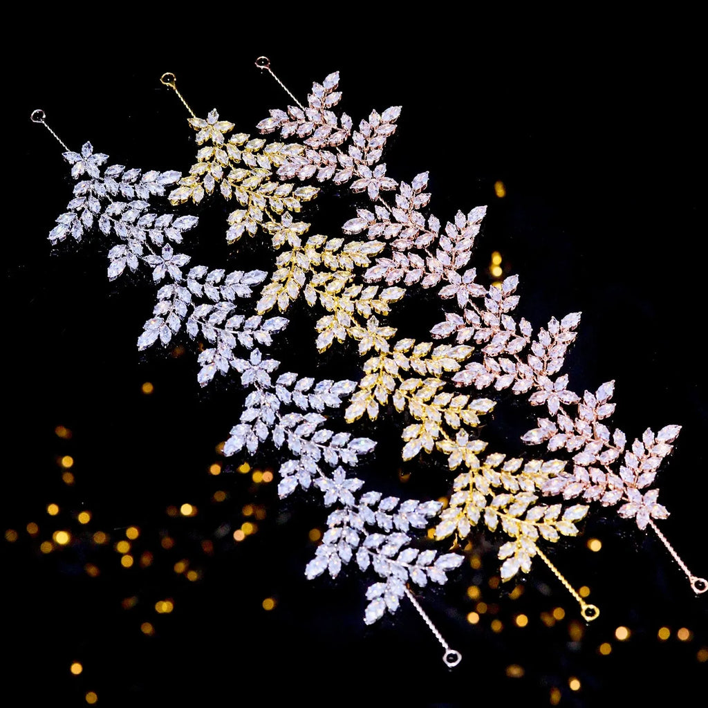 Wedding Hair Accessories - CZ Bridal Tiara Headdress / Headband - Available in Silver, Rose Gold and Yellow Gold