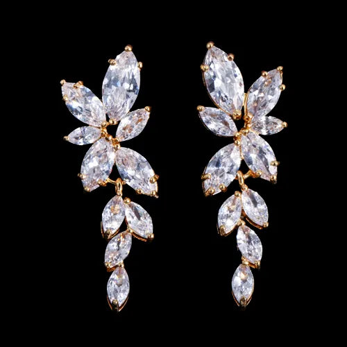 Wedding Jewelry - Luxury CZ Bridal Jewelry Set - Available Silver, Rose Gold and Yellow Gold