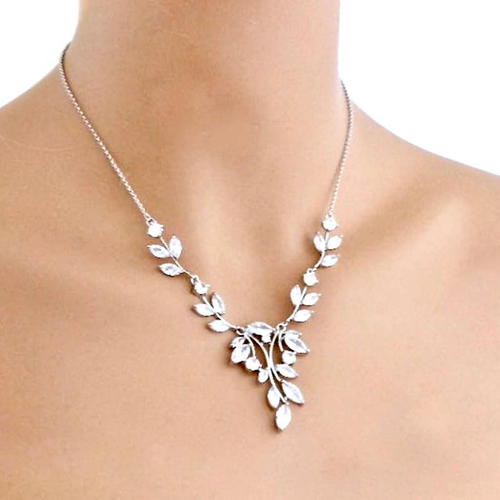 "Jillian" - Cubic Zirconia Bridal Jewelry Set - Available in Silver and Gold