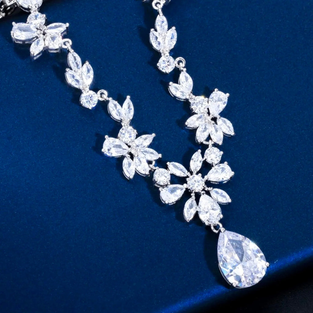 Wedding Jewelry - Cubic Zirconia Bridal Jewelry Set - Available in Silver, Yellow Gold and Rose Gold