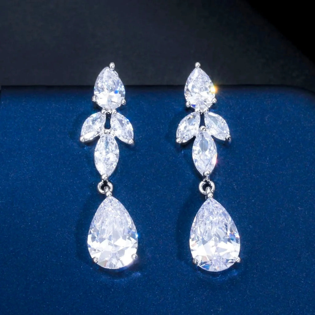 Wedding Jewelry - Cubic Zirconia Bridal Jewelry Set - Available in Silver, Yellow Gold and Rose Gold