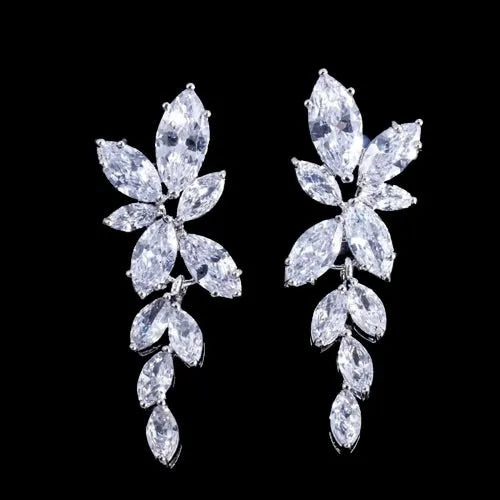 Wedding Jewelry - Luxury CZ Bridal Jewelry Set - Available Silver, Rose Gold and Yellow Gold