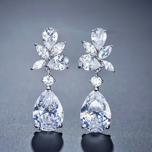 Wedding Jewelry - Cubic Zirconia Bridal Jewelry Set - Available in Silver, Rose Gold and Yellow Gold