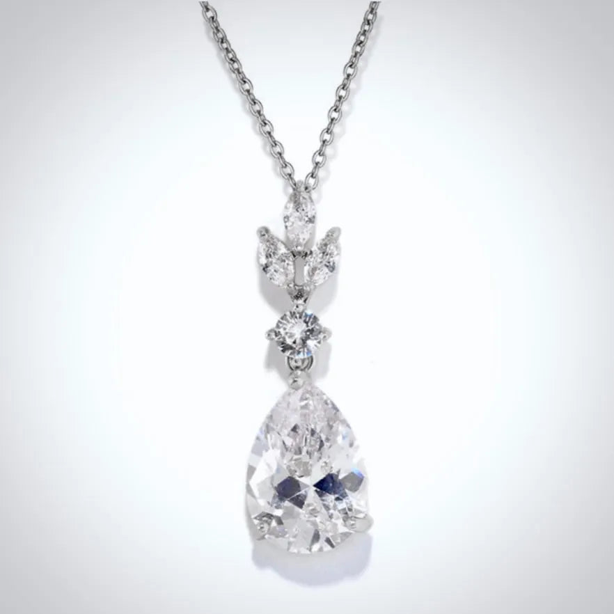 Wedding Jewelry - Cubic Zirconia Bridal Jewelry Set - Available Silver, Rose Gold and Yellow Gold