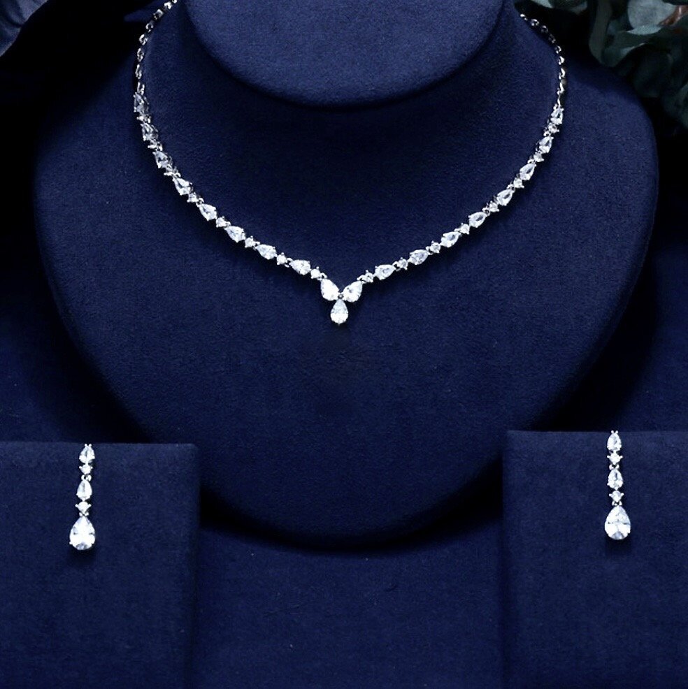 Wedding Jewelry - Cubic Zirconia Bridal Jewelry Set