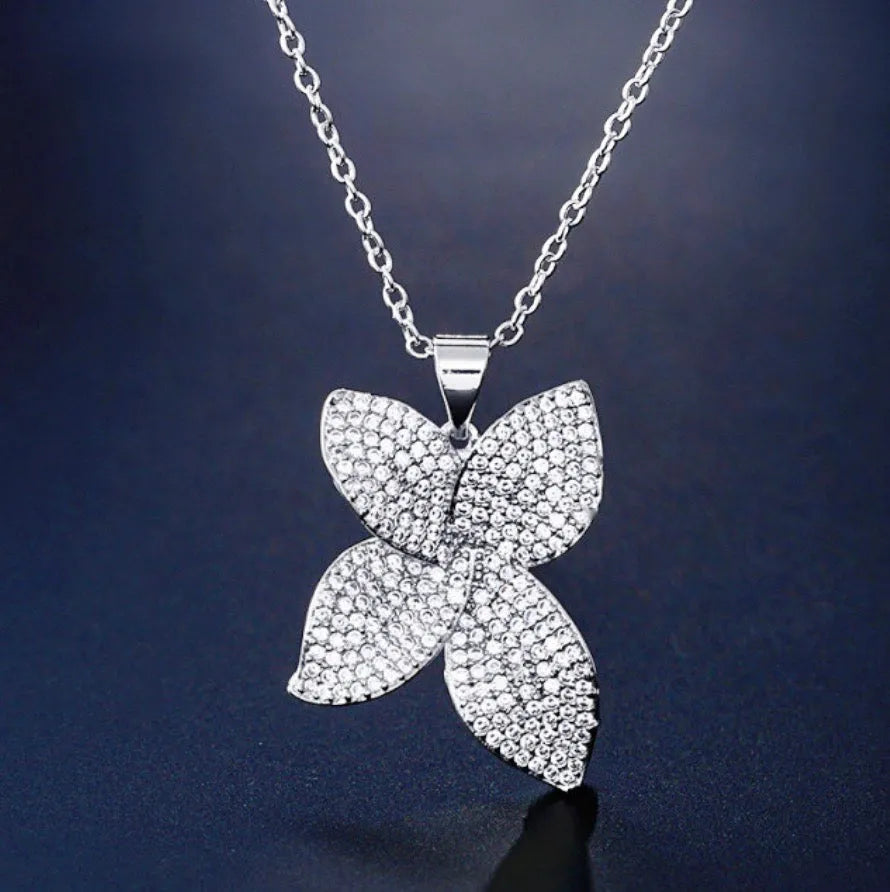 Wedding Jewelry - Cubic Zirconia Bridal Necklace - Available in Silver, Rose Gold and Yellow Gold