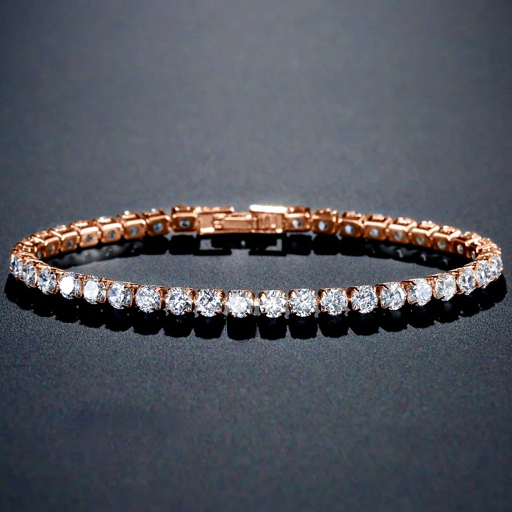 Wedding Jewelry - Cubic Zirconia Bridal Bracelet - Available in Silver, Rose Gold and Yellow Gold