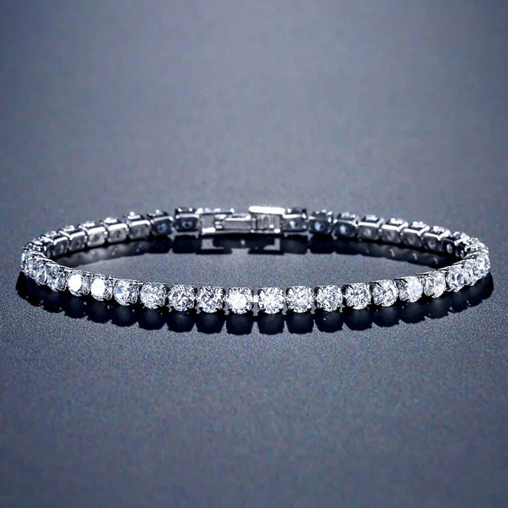 Wedding Jewelry - Cubic Zirconia Bridal Bracelet - Available in Silver, Rose Gold and Yellow Gold