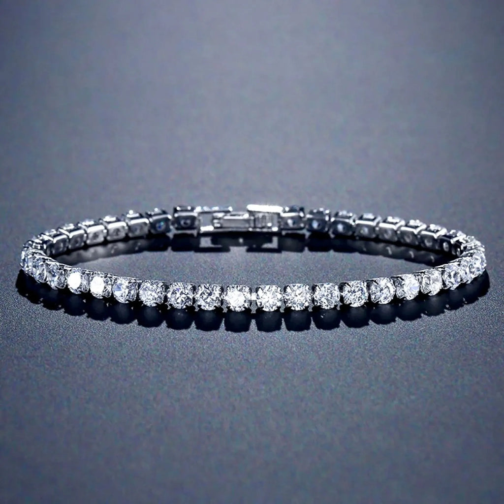 Wedding Jewelry - Cubic Zirconia Bridal Bracelet - Available in Silver, Rose Gold and Yellow Gold