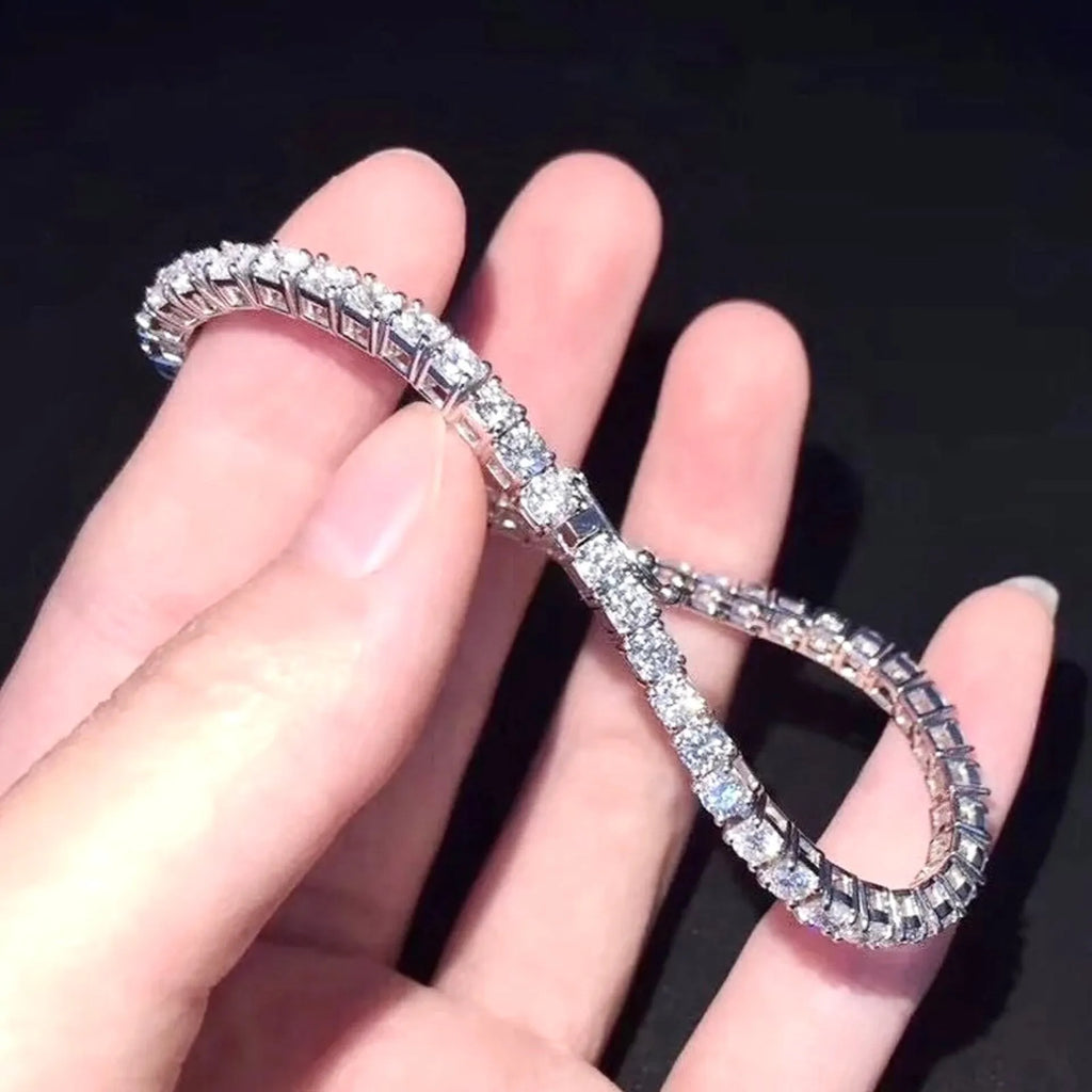 Wedding Jewelry - Cubic Zirconia Bridal Bracelet - Available in Silver, Rose Gold and Yellow Gold