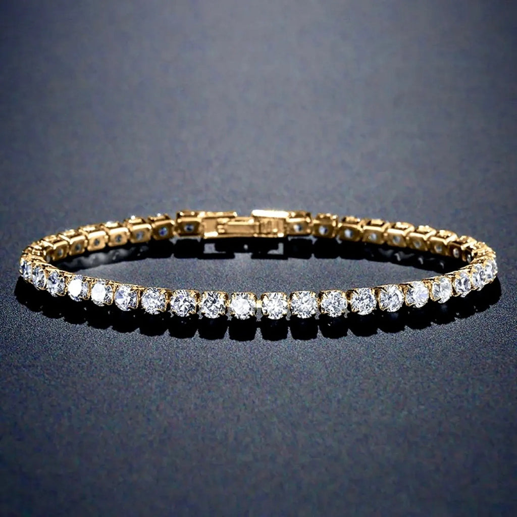 Wedding Jewelry - Cubic Zirconia Bridal Bracelet - Available in Silver, Rose Gold and Yellow Gold