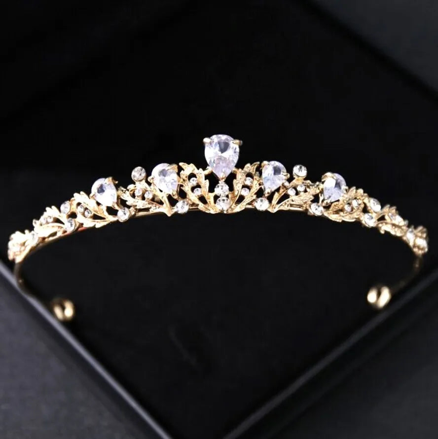Wedding Hair Accessories - Cubic Zirconia Bridal Tiara - Available in Silver, Rose Gold and Yellow Gold