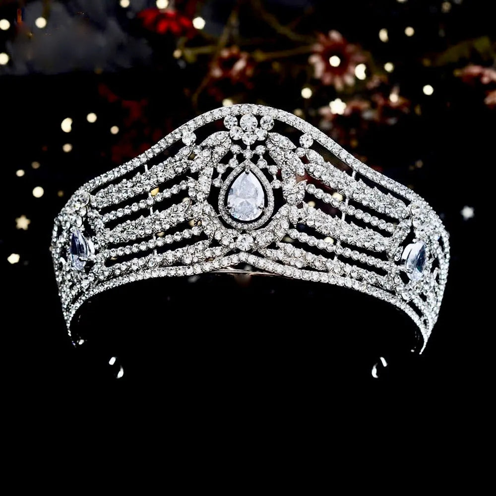 Wedding Hair Accessories - Silver Rhinestone Bridal Tiara