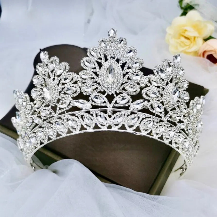 Wedding Hair Accessories - Crystal Bridal Tiara - Available in Silver and Gold