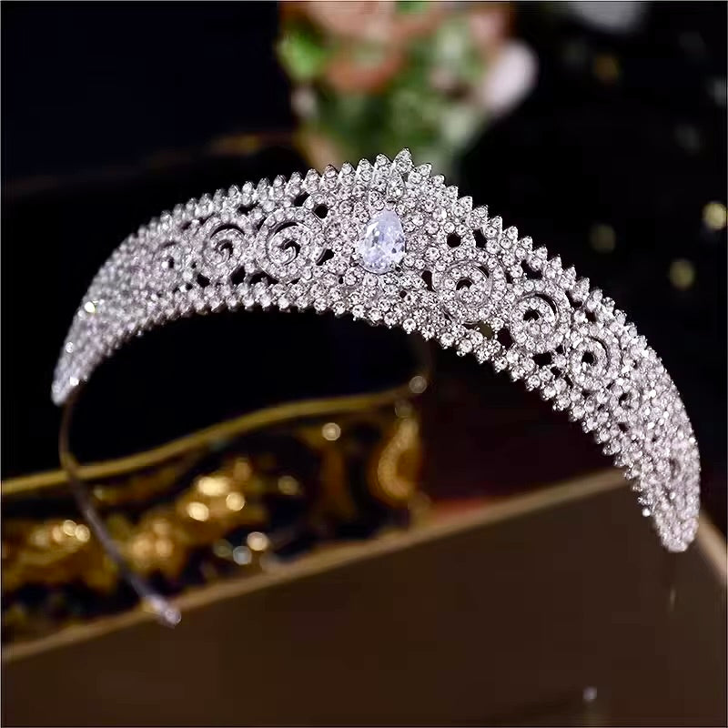 Wedding Hair Accessories - Cubic Zirconia Bridal Tiara