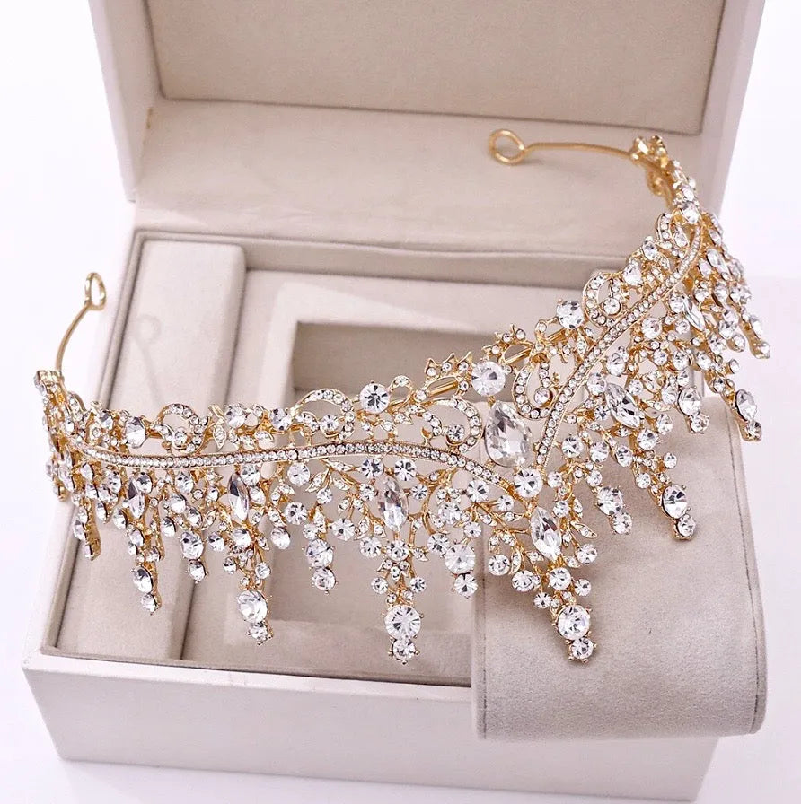 Wedding Hair Accessories - Baroque Bridal Tiara - Available in Rose Gold, Silver and Yellow Gold