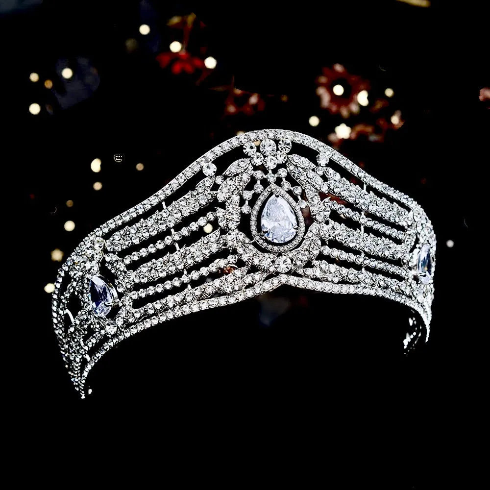 Wedding Hair Accessories - Silver Rhinestone Bridal Tiara