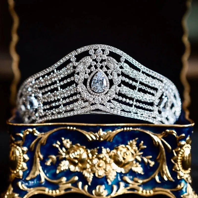 Wedding Hair Accessories - Silver Rhinestone Bridal Tiara