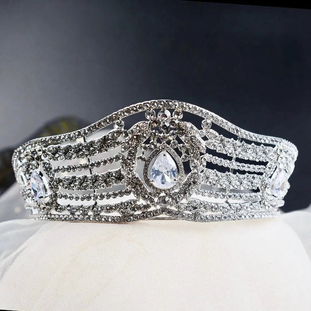 Wedding Hair Accessories - Silver Rhinestone Bridal Tiara