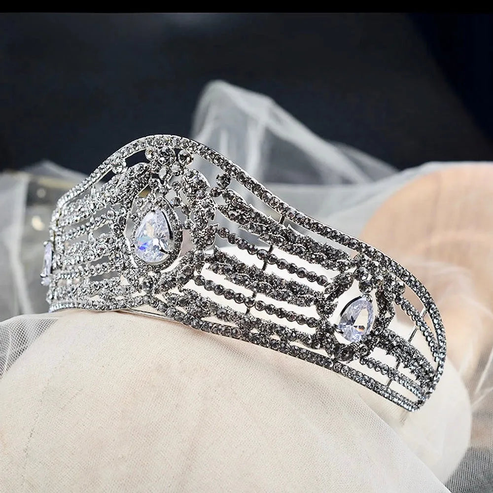 Wedding Hair Accessories - Silver Rhinestone Bridal Tiara