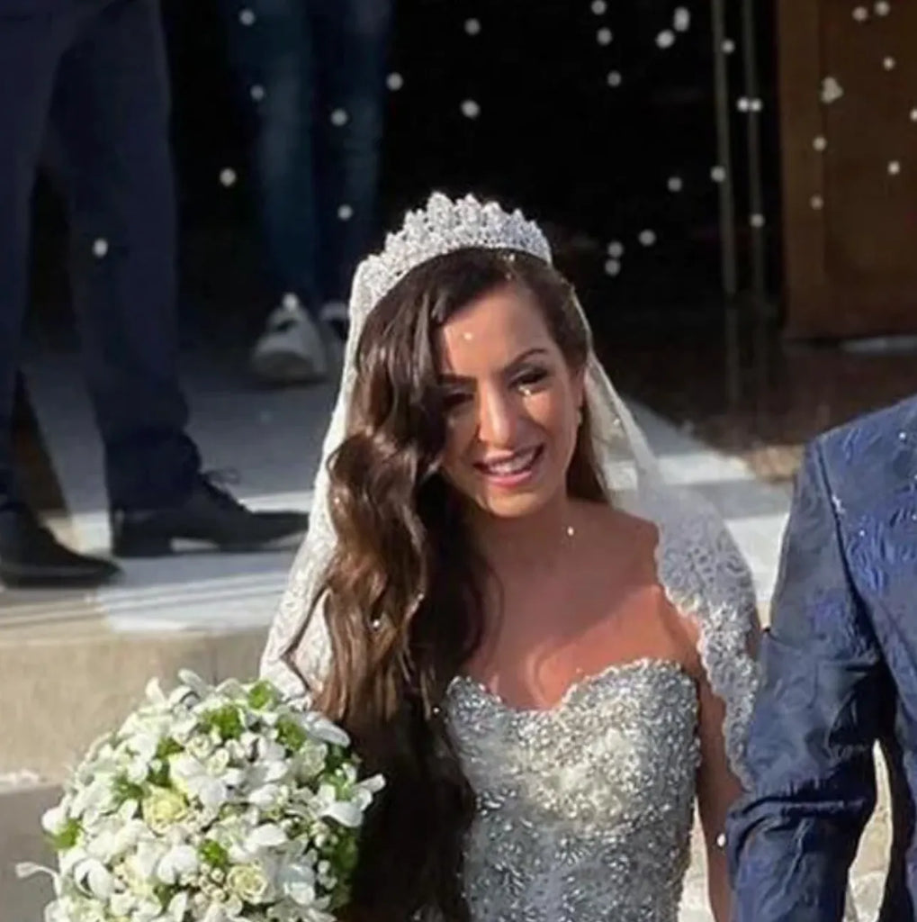 Wedding Hair Accessories - Silver Cubic Zirconia Bridal Tiara