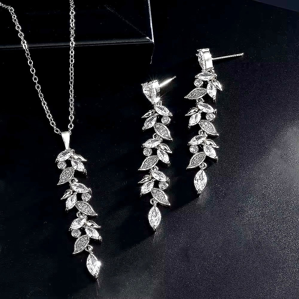 Wedding Jewelry - Cubic Zirconia Bridal Jewelry Set - Available in Silver and Gold