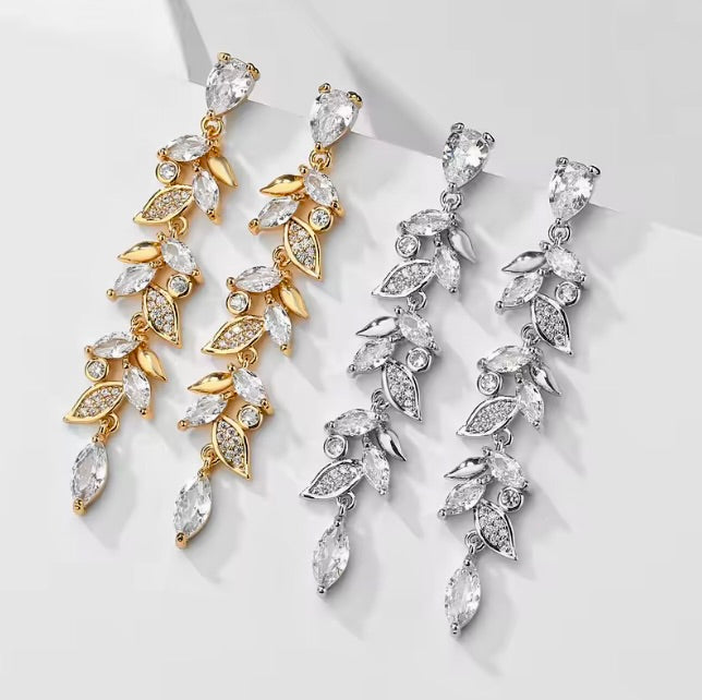 Wedding Jewelry - Cubic Zirconia Bridal Jewelry Set - Available in Silver and Gold