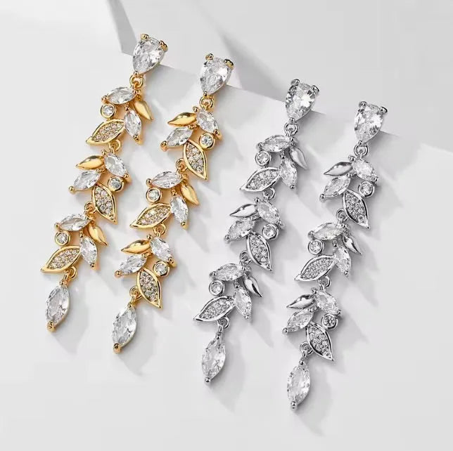 Wedding Jewelry - Cubic Zirconia Bridal Jewelry Set - Available in Silver and Gold