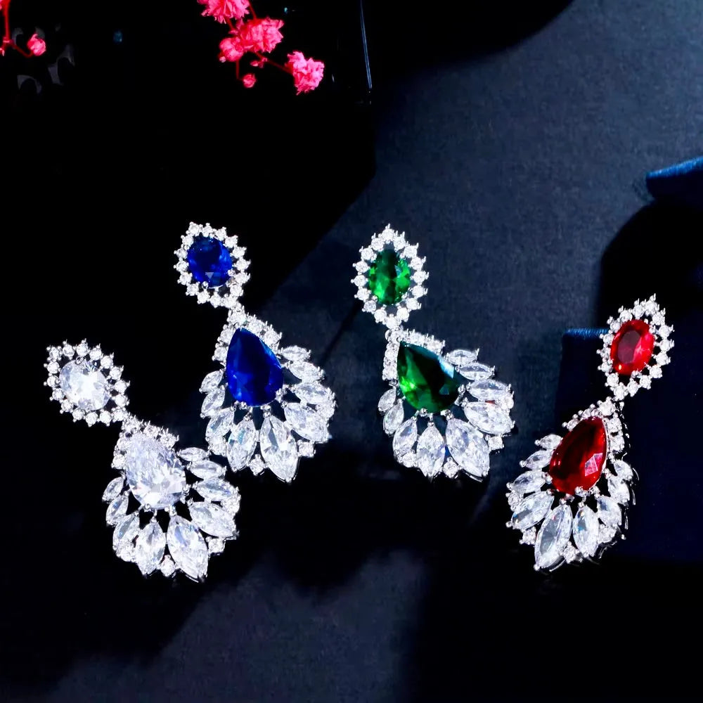 "Adrienne" - Cubic Zirconia Bridal Earrings - More Colors