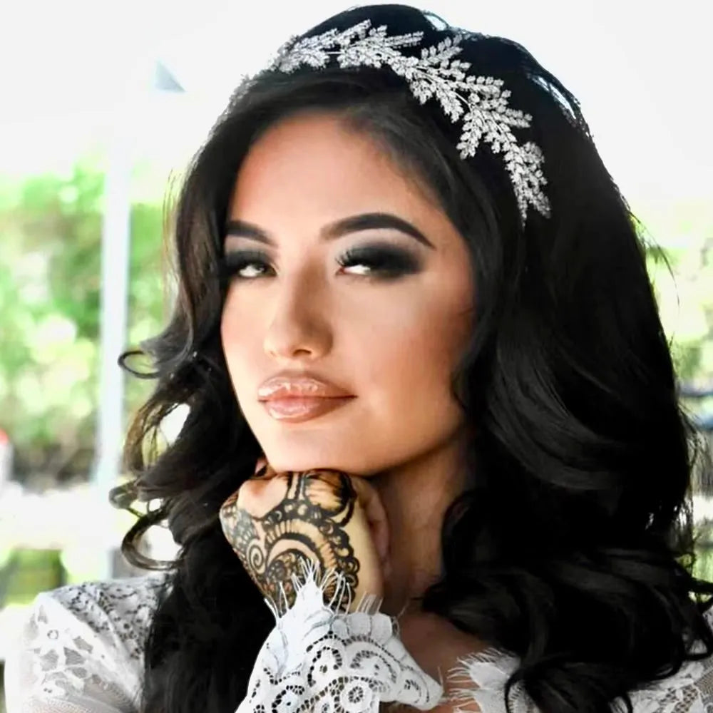 Wedding Hair Accessories - CZ Bridal Tiara Headdress / Headband - Available in Silver, Rose Gold and Yellow Gold